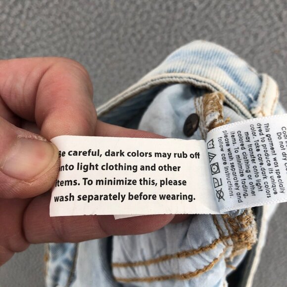 Pacsun Shorts Womens 28 Blue Acid Wash Denim High Rise Frayed Distressed Casual - Picture 7 of 13